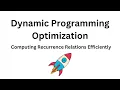 Dynamic Programming Optimization Efficiently Computing Recurrence Relations Codeforces 1788E