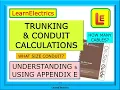 TRUNKING CONDUIT CALCULATIONS - CABLE FACTORS