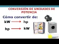 How to convert from kW to hp hp to kW - power units
