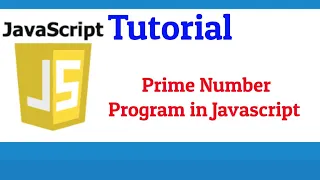 How to find a Number Prime in Javascript in Hindi Check Prime Number Program In Javascript