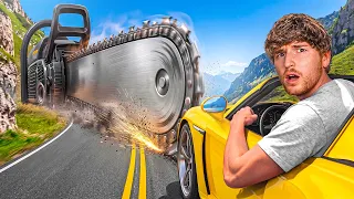 Testing Cars VS Huge Blades..