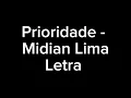 (LETRA) Prioridade - Midian Lima