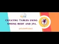 Creating table using Spring Boot HINDI