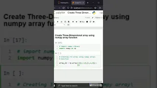Creating 3-Dimensional array using numpy array function Codersarts
