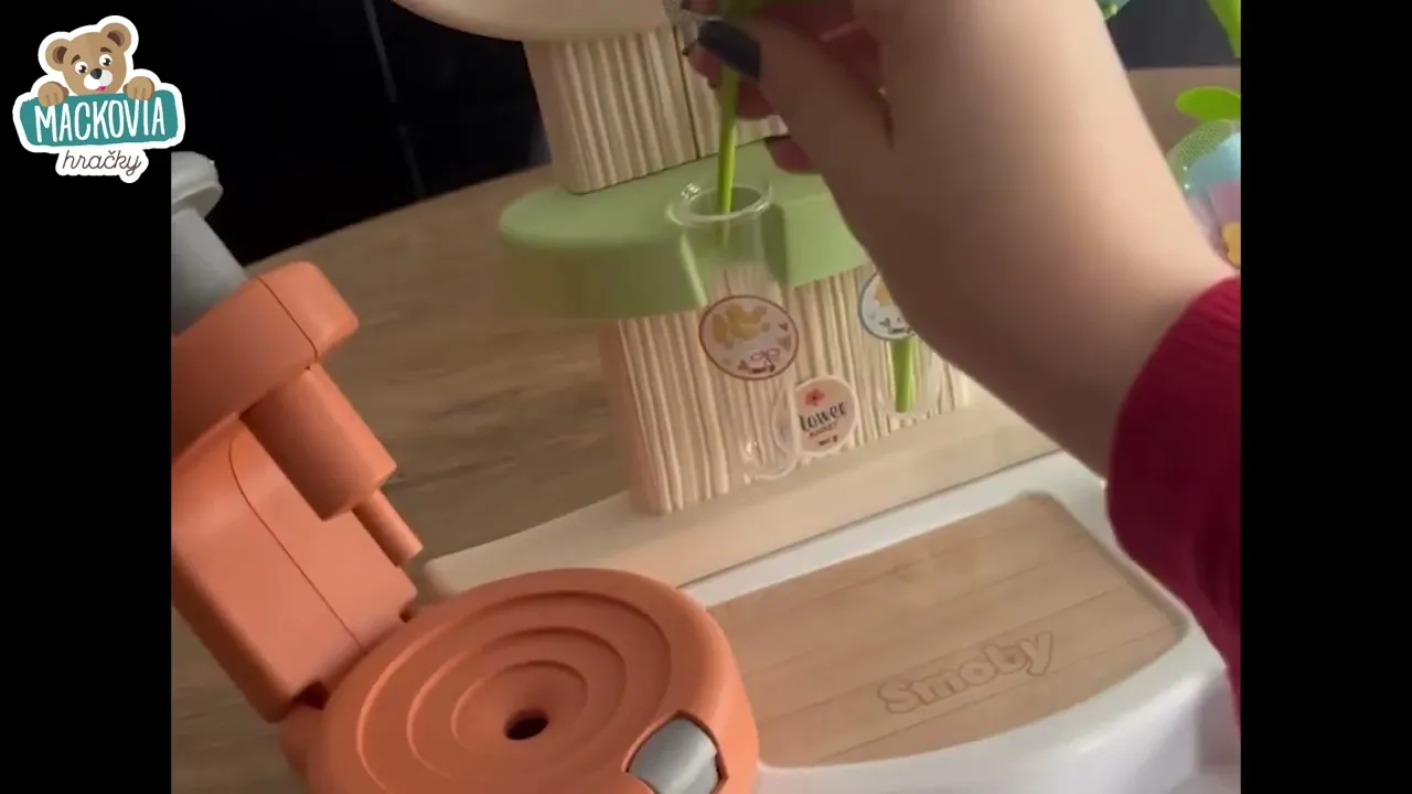 Pracovná detská dielňa - Set pracovný stôl trojkrídlový Black&Decker Mega Center a kvetinárstvo Smoby - 5