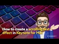 How to create a scrolling text effect in Keynote for Mac