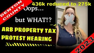 Denton County Property Tax Protest 2023 Protest Hearing 161 000 REDUCTION