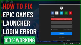 How to Fix Epic Games Launcher Login Errors on Windows Pc