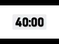 40 Minute Timer - Minimal Countdown Timer Light Theme
