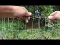 Stitching together welder wire fence