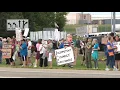 ICE protesters rallied at Akron-Canton Airport Saturday morning