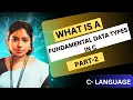 Fundamental Data Types in C Character part 2