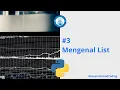 Python For data Science Mengenal List