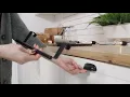 Tatkraft Horizon Black Over the Door Towel Rail Towel Holder for Cupboard Drawer Cabinet
