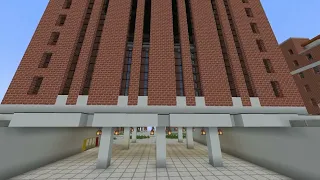 Purdue University in Minecraft - Math Building Pan Downward
