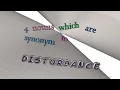 disturbance - 5 nouns with the meaning of disturbance sentence examples