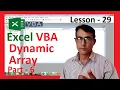 Dynamic Array in excel VBA Excel VBA lesson - 29 Excel VBA array in hindi