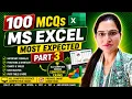MS Excel Most Expected 100 MCQs Part 3 Computer Science Competitive Exams