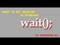 Java Programming Basics Wait Method in Java