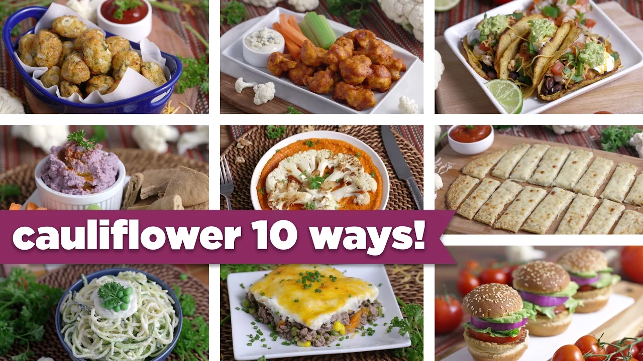 Cauliflower 10 Crazy Ways! Easy Healthy Recipes + FREE eBook! - Mind Over Munch