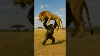 The Invincible Gorilla Gorilla Lion Wildlife Lion 