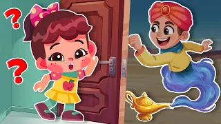 Knock Knock! Who's There? 👋 Brother, Sister & Happy Family Song | Comy Zomy