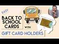 Learn to make Back to School money CARDS Easy gift card ideas Card ideas for TEACHERS