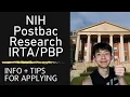 NIH Postbac General Info Tips for Applying