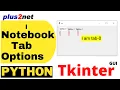 Tkinter Notebook to create tabs and managing options to add image underline state with click events