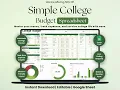 Easy Budgeting for Students Best Google Sheets College Budget Template