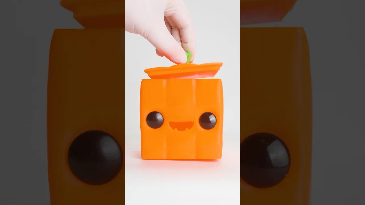 Halloween Pumpkin Pixel Storage Candy Box
