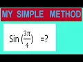 How to find sin 3 4 trigonometry angle