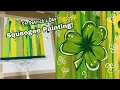 St Patrick s Day Clover Tutorial with Squeegee Painting Technique