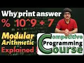 Why Print answer modulo 10 9 7 Modular Arithmetic Competitive Programming Course EP 11