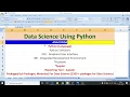 How to learn Python Class 1 Part 1 Data Science Using Python
