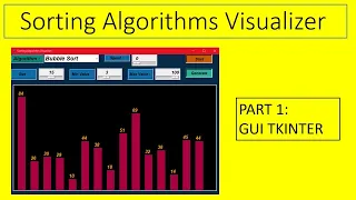 Sorting Algorithm Visualizer using Python Part 1 GUI Tkinter