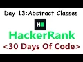 HackerRank 30 Days of Code c Day 13 Abstract Classes 2020