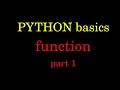 Python for Machine Learning - Basics function part 1