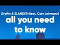 Download Lagu Gryffin, Slander - All You Need To Know (Lyrics) feat. Calle Lehmann