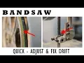 Adjust Bandsaw Drift Resaw Blade Guides Tension Sharpening
