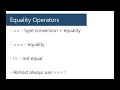 4 Equality Operators Discovering JavaScript Part 1