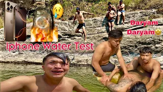 #UFF IPHONE WATER TEST || AAGO LAGYO JUNGLE MA ||  SATURDAY  MINI VLOGS🤣 #swimmng