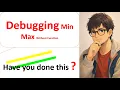 Find min and max value from list without function using python
