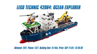 LEGO Technic 42064: Ocean Explorer Unboxing, Speed Build & Review [4K]