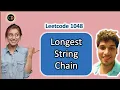 Leetcode 1048 Longest String Chain DP Checkout Coding Decoded SDE Sheet Live coding session