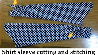 how to cut and sew a shirt sleeve with cuff beginners tutorial