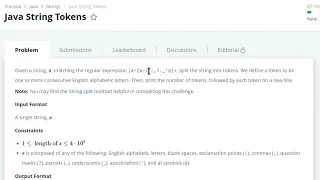 Java String - String Tokens