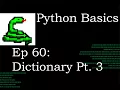 Python Basics Dictionary pt 3