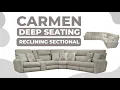 Super Deep Seat Reclining Sectional - Perfect Big Tall Person Sectional Catnapper Furniture Carmen