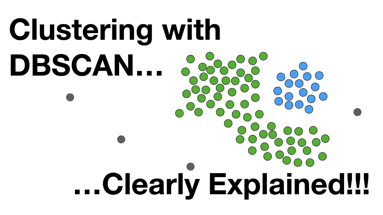 Clustering with DBSCAN, Clearly Explained!!! - YouTube thumbnail